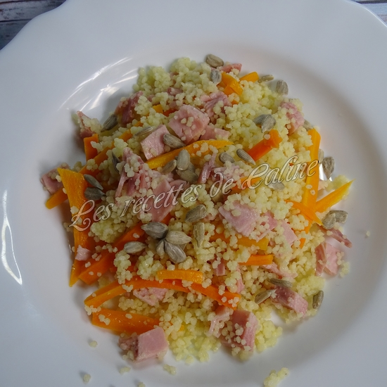 Salade de semoule au jambon et carottes râpées08