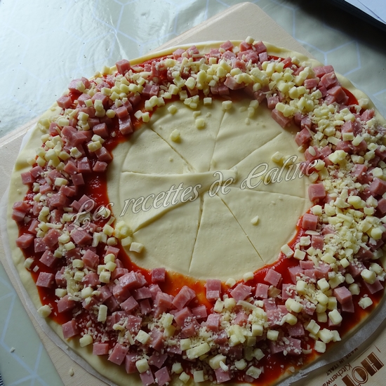 Pizza couronne au jambon06
