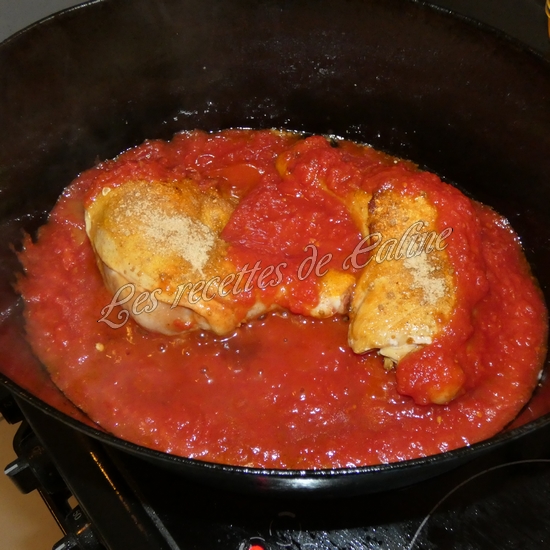 cuisse de poulet à l'ail et tomates à la cocotte08