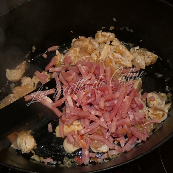 One pot pasta aux légumes, poulet, bacon et sauce moutarde06